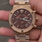 Versace Greca Brown Dial Chronograph