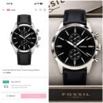 Fossil Black Sunburst Quartz Chronograph - Image 3
