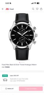Fossil Black Sunburst Quartz Chronograph - Image 5