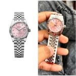 Rolex Oyster Datejust Silver Pink Dial - Image 3