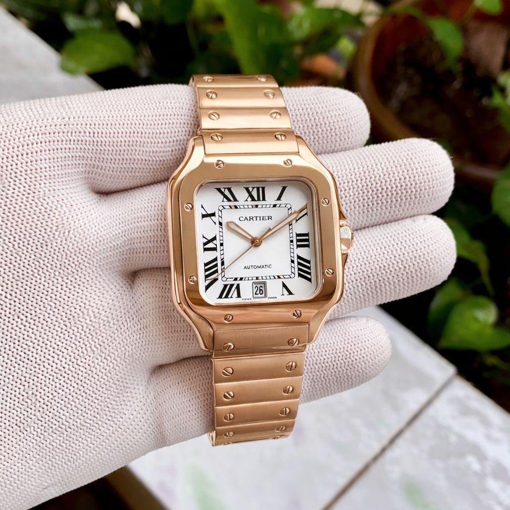 WhatsApp Image 2026-09-27 at 10.57.02 PM Cartier De Santos White Roman Dial Automatic - Image 1