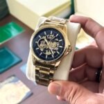 Rolex Gold Black Skeleton Dial Automatic - Image 2