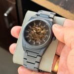 Fossil Everett Skeleton Matte Black Dial
