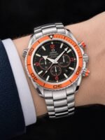 Omega Seamaster Orange-Tone Black Dial Chrono - Image 3