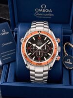 Omega Seamaster Orange-Tone Black Dial Chrono - Image 4