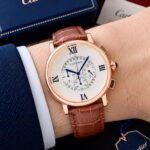 Cartier Date White Roman Dial Chronograph