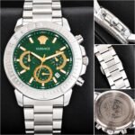 Versace Engraved Green Dial Chronograph - Image 4