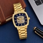 Fossil Blue Gold Tone Skeleton Automatic - Image 2