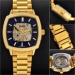 Fossil Blue Gold Tone Skeleton Automatic - Image 4