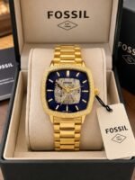 Fossil Blue Gold Tone Skeleton Automatic - Image 5