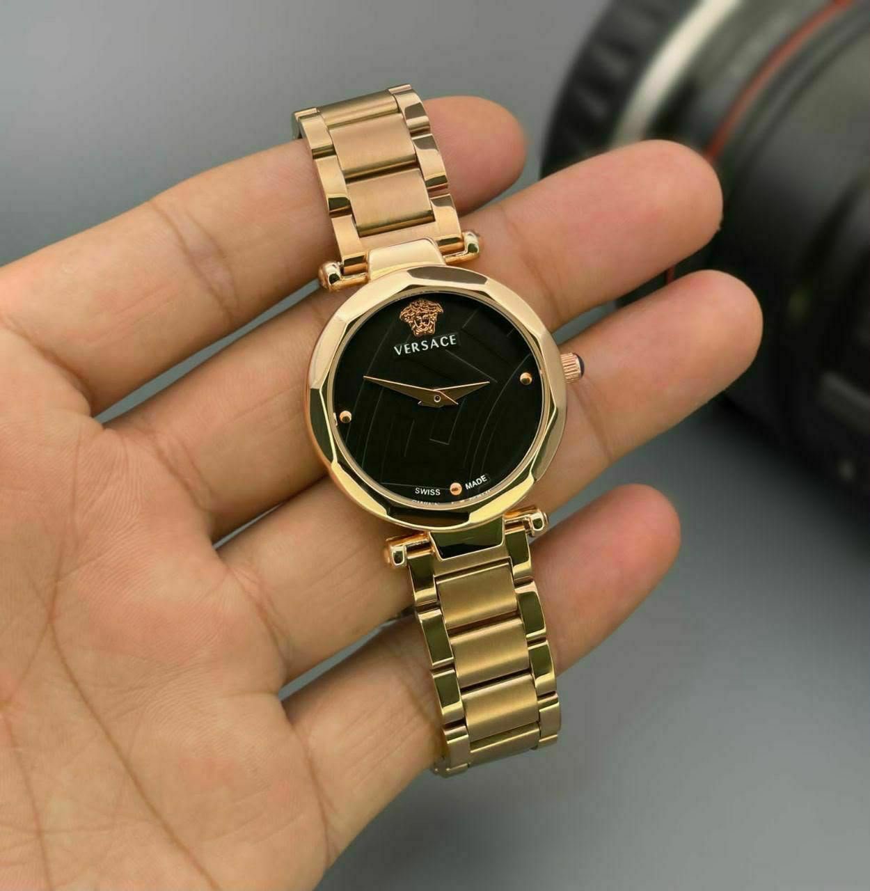 WhatsApp Image 2026-09-30 at 10.06.23 PM Versace Rose Gold Black Dial Quartz - Image 1