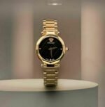 Versace Rose Gold Black Dial Quartz - Image 3