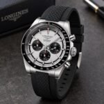 Longines Conquest 41mm White Dial Chronograph - Image 3