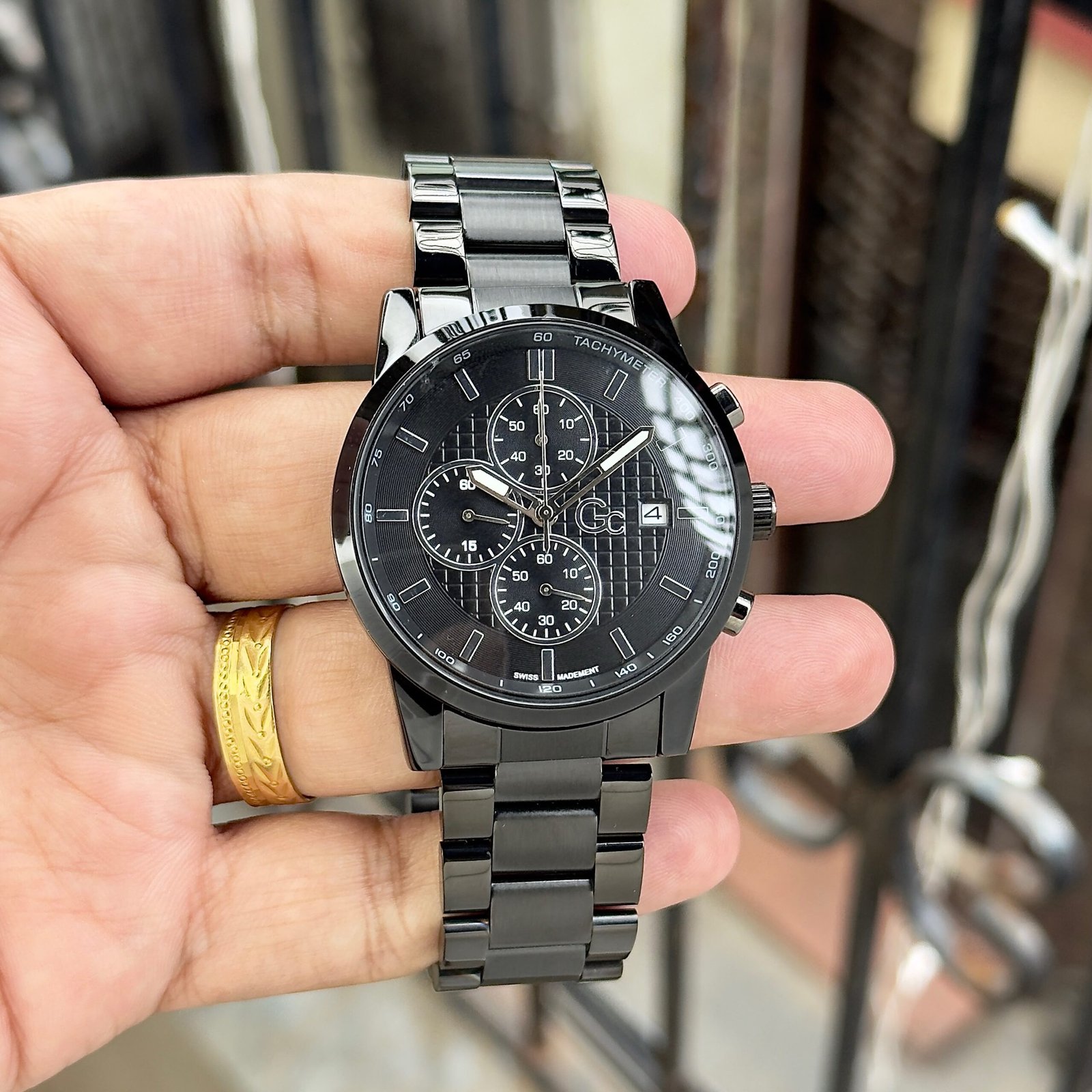 WhatsApp Image 2026-09-30 at 10.09.40 PM Guess Black Textured Dial Chronograph - Image 1