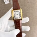 Cartier Tank 42MM Gold Case White Dial