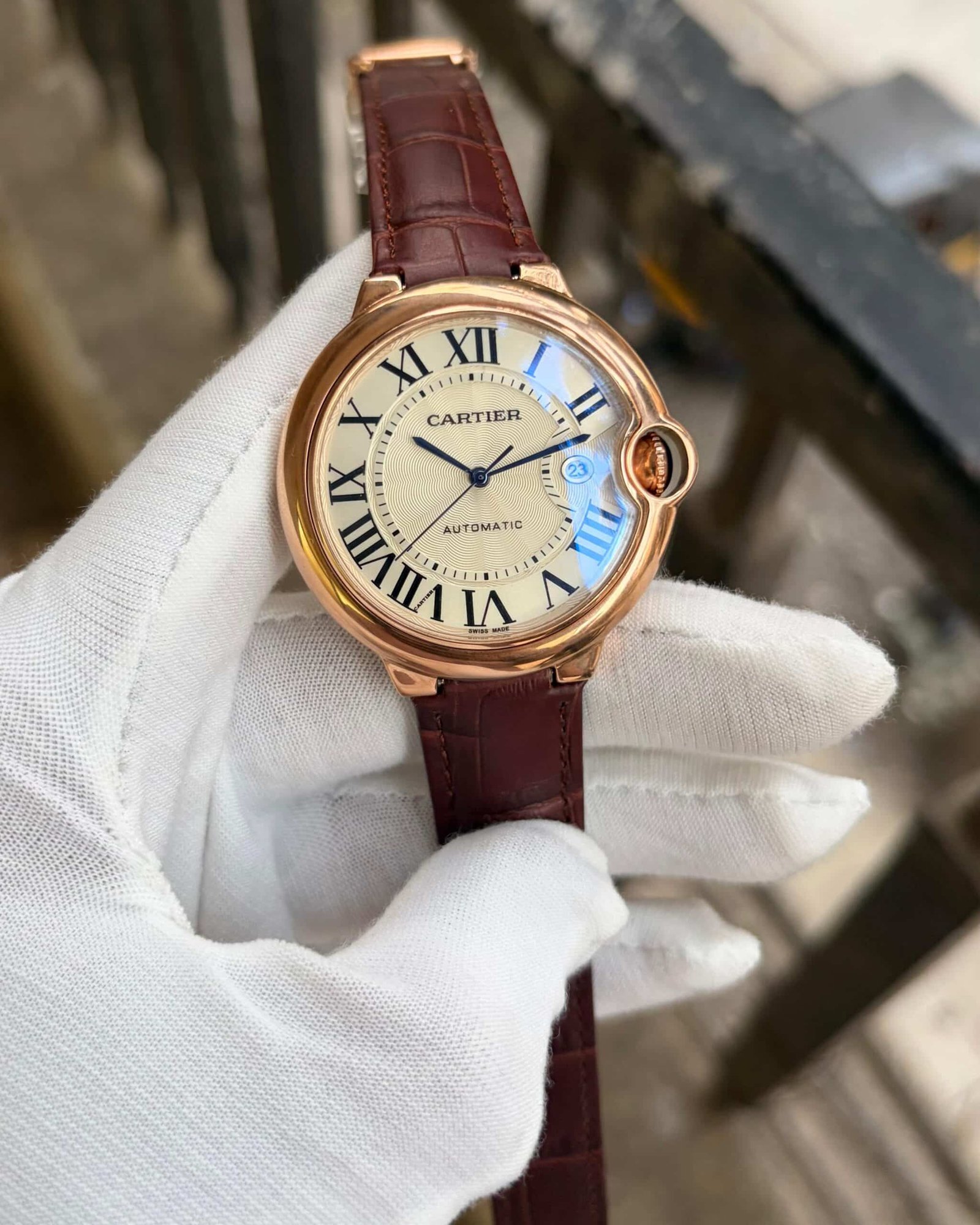 WhatsApp Image 2026-10-03 at 1.01.23 AM Cartier Ballon Bleu Brown White Dial 40mm - Image 1