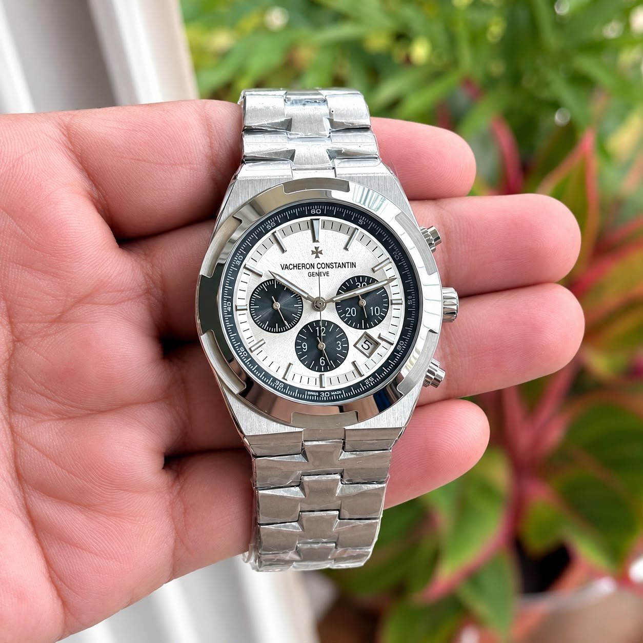 WhatsApp Image 2026-10-03 at 1.02.24 AM Vacheron Constantin Overseas Chronograph White Blue Dial - Image 1