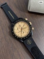 Omega MoonSwatch Black & Champagne Chrono - Image 3