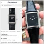 Cartier Tank Louis Silver Case Black Dial - Image 3
