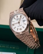 Rolex Land-Dweller 41mm Rose Gold Tone White Dial - Image 4