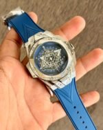 Hublot Big Bang Sang Bleu Silver Case Chronograph - Image 3