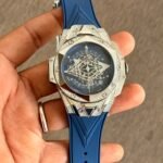 Hublot Big Bang Sang Bleu Silver Case Chronograph