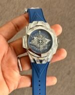 Hublot Big Bang Sang Bleu Silver Case Chronograph