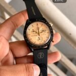 Omega x Swatch Speedmaster Black and Champagne Chrono