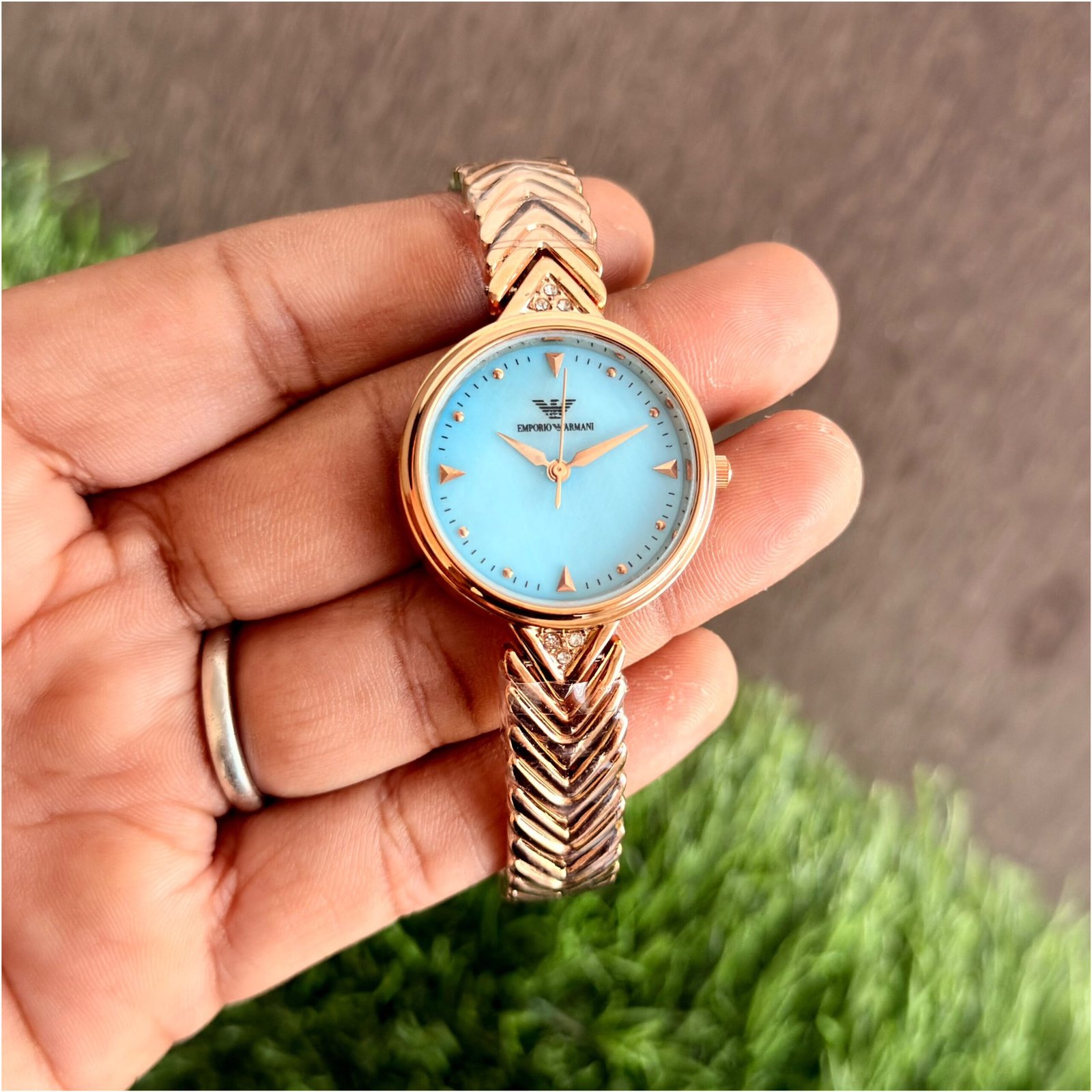 WhatsApp Image 2026-10-21 at 2.15.26 AM Emporio Armani Rose Gold Turquoise Dial - Image 1