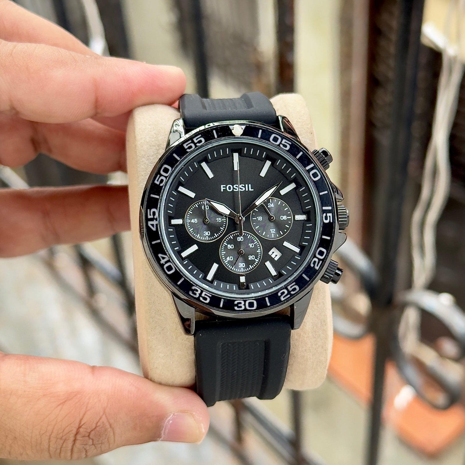 WhatsApp Image 2026-10-21 at 2.16.24 AM (1) Fossil Bannon Black Dial Sport Chronograph - Image 1
