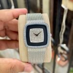 Piaget Crystal Black Dial Silver Tone