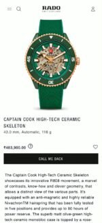 Rado Captain Cook 42mm Green and Rose Gold Automatic - Image 2
