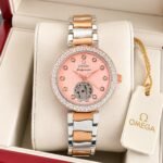 Omega Ladymatic Pink Sunburst Dial