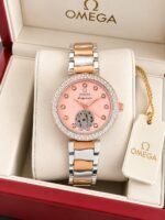 Omega Ladymatic Pink Sunburst Dial