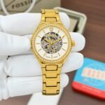 Fossil Evie Automatic Gold-Tone Skeleton Dial