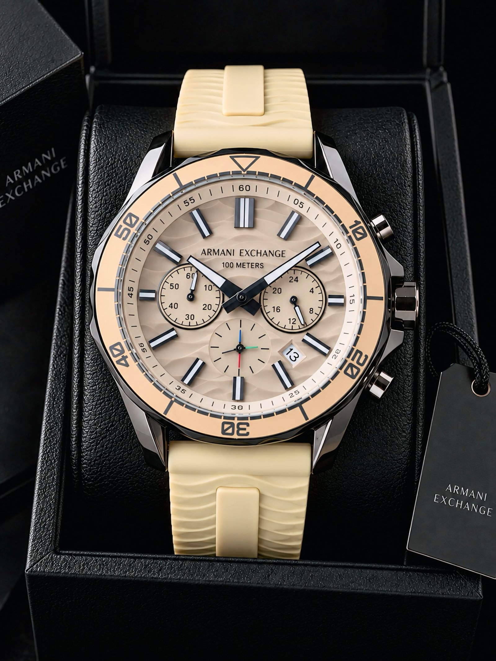 WhatsApp Image 2026-10-21 at 2.28.02 AM (1) Armani Exchange Spencer Chronograph Textured Dial - Image 1