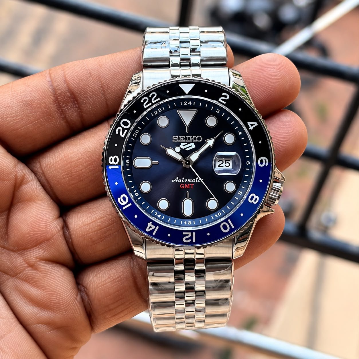 WhatsApp Image 2026-10-21 at 2.34.10 AM Seiko 5 GMT Deep Blue Dial Quartz - Image 1