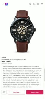 Fossil Neutra Automatic Black Open-Heart Dial - Image 2