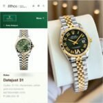 Rolex Datejust Two-Tone Green Dial Quartz - Image 6